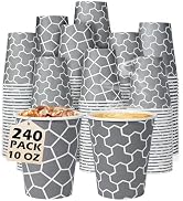 Huifany 240 Count 10 oz Paper Cups, Versatile Disposable Drinking Cups | Hot and Cold Drinks, Cof...