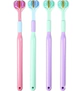 ydzqdxzz 4 Pcs 3-Sided Toothbrush, Soft Bristle Toothbrush for Comprehensive Care of Teeth and Gu...