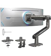 HUANUO TitanLift Heavy Duty Monitor Arm for Screens up to 49", Holds 44 lbs, Aluminum Ultrawide S...