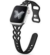 Wepro Slim Braided Silicone Band: for Apple Watch Bands Women 40mm 41mm 42mm 38mm 44mm 45mm 46mm ...