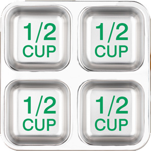 4 compartment snack containers