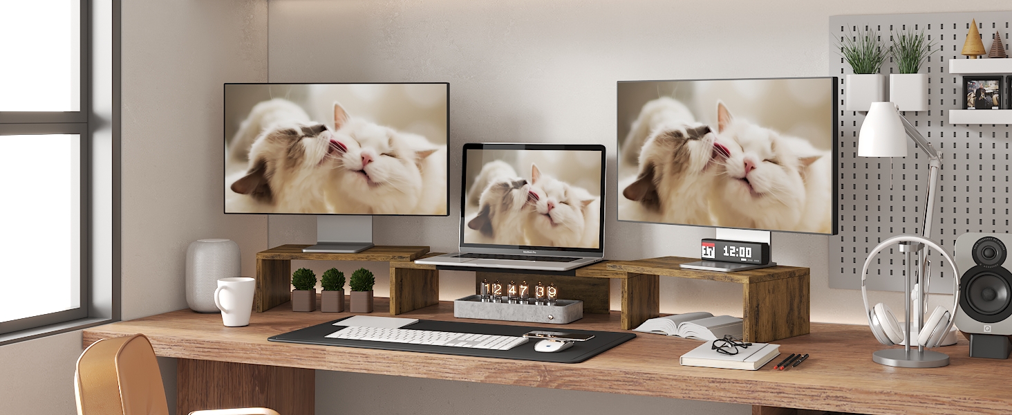 WESTREE Triple Dual Monitor Stand Riser