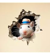 3D Mouse Hole, Mouse Decal, Cracked Wall, Decal, Wall Sticker, Removable Wall Decor, Skirting Boa...