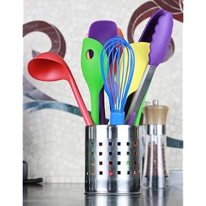 set, silicone, silicon, colorful, bright, kitchen, tools, stove