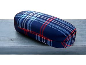 AS87 Large Hard eyeglass case Plaid sunglass case soft glasses case