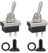 VEXUNGA KN3D-101 Toggle Switch 12V 25A 2 Pin 2 Position On Off SPST Switches with Waterproof Cove...