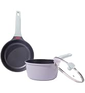 JEETEE Pots and Pans Set Nonstick, Cookware Sets with Stay Cool Handle,8" Non Stick Frying Pan an...