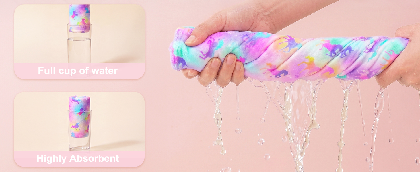 Microfiber Hair Towel Wrap for Kids 2 Pack