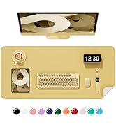 Niniubye Desk Pad, 30" x 14" PU Leather Non-Slip Desk Mat Large Mouse Pad for Desktop, Waterproof...