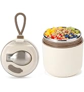 DOCMON 17oz Overnight Oats Containers with Lids and Spoons, Stainless Steel Overnight Oats Jars, ...