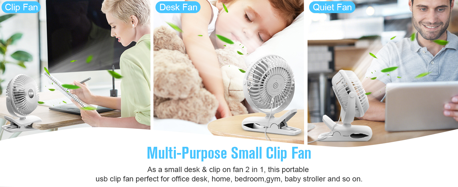 multi-purpose small clip fan