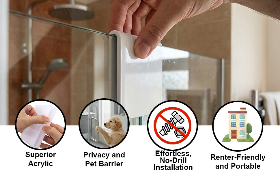 renter friendly shower accessories