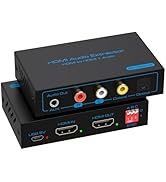 8K 60Hz HDMI Audio Extractor 4K 120Hz HDMI to Optical Coaxial AUX Converter Supports HDCP Digital...