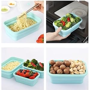 Collapsible silicone lunch bowl