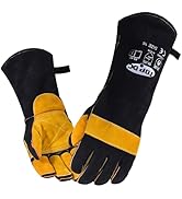 TOPDC Welding Gloves 16 Inches 932? Fire/Heat Resistant Leather Welding Gloves For Mig, Tig, Stic...