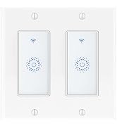 Milfra Smart Switch, Smart Light Touch Switch 2 Gang, Double Smart WiFi Light Switches, Smart Swi...