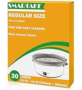 SMARTAKE Slow Cooker Liners, Crock Pot Liners 13"x 15" Crockpot Liners Disposable, Crockpot Bags ...
