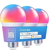 Consciot Smart Light Bulbs, WiFi Bluetooth Color Changing LED Light Bulb, Music Sync, 60W Equival...