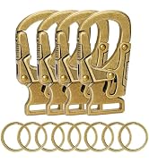 Ahiller Carabiner Clip,1.9'' Alloy Car Keychain Clip with 2 Key Ring,Outdoor Hooks,Small Key Hold...