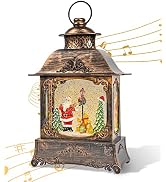 BOHON Snow Globes Christmas with Music USB Powered & Battery Operated 12 Inch Santa Snow Globe La...