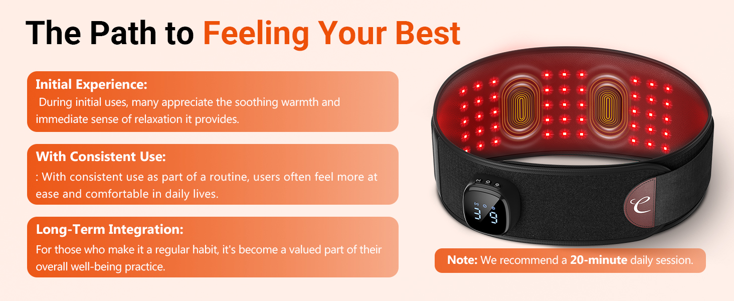 red light therapy belt with vibration massage