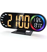 Electime Digital Alarm Clocks with 16 Night Light, Loud Alarm Clock for Heavy Sleepers Adults Tee...