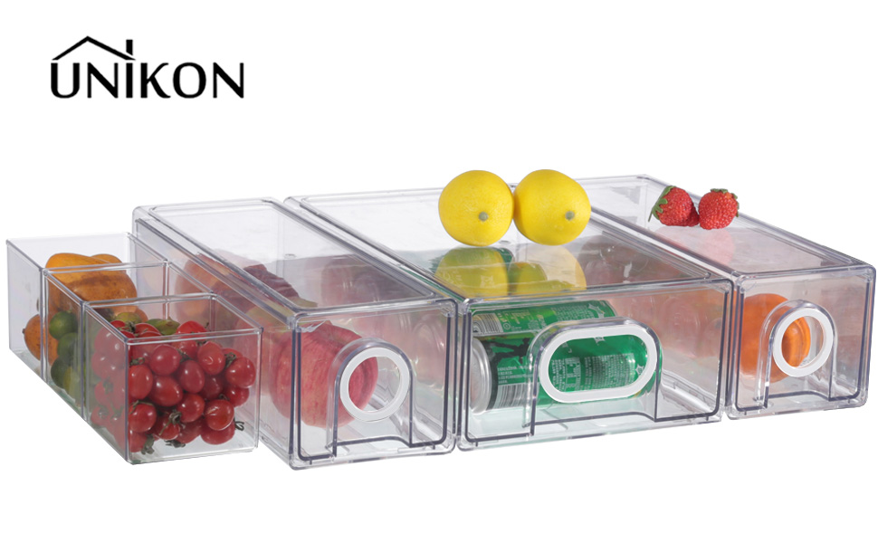white refrigerator organizer bins