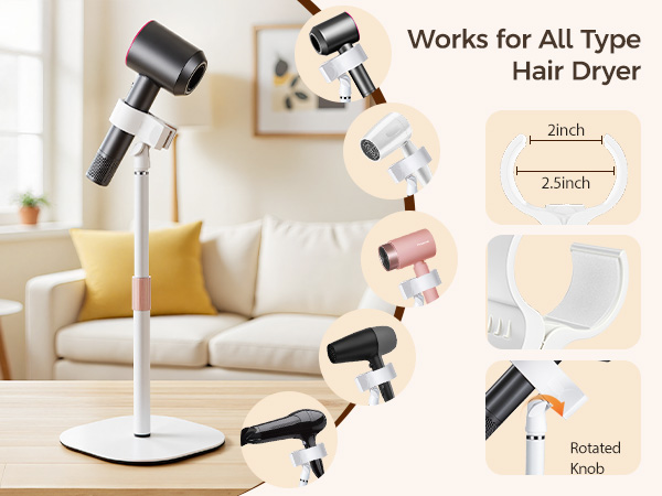 blow dryer stand holder