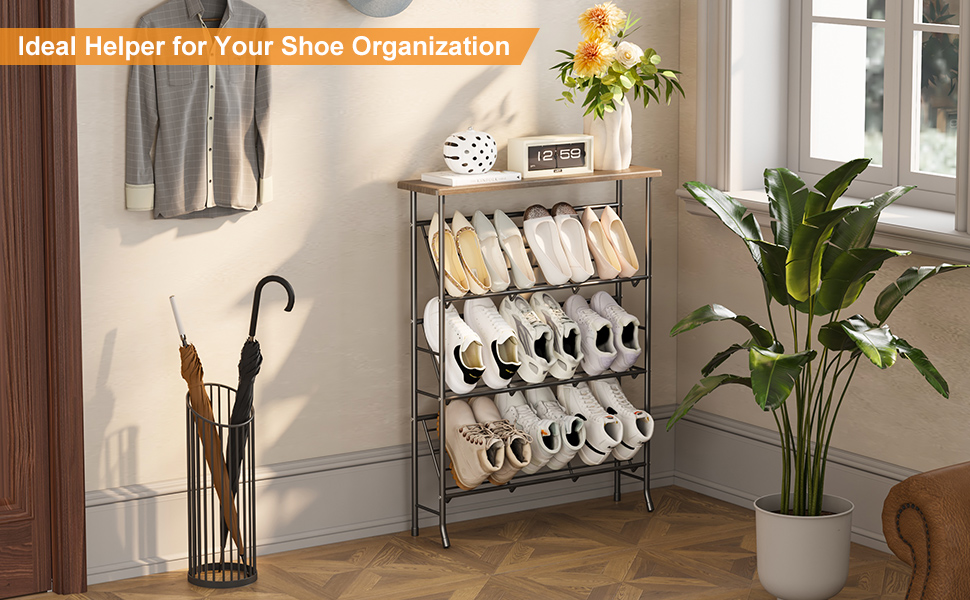 narrow shoe rack