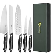 MAD SHARK Knife Set, Professional 5 Piece Kitchen Chef Knife Set, German High Carbon Stainless St...