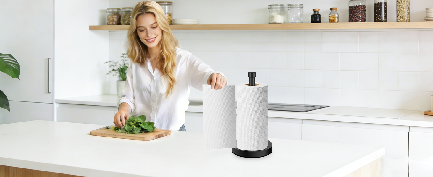 Tear paper towels easily with one hand