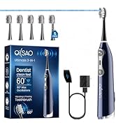 Electric Toothbrush with Water Flosser for Adults, 3-in-1 Sonic Brush & Floss Combo, Cordless Ora...