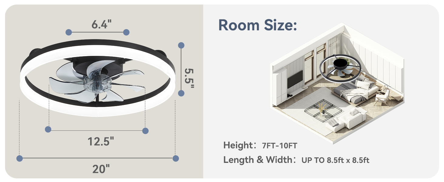 flush mount ceiling fan