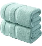 REDKISS 100% Cotton Bath Towels Set of 2, Extra Large Bath Sheets 35 X 70 Inches, 800 GSM, Quick ...