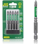 5pc JIS Screwdriver Bit #1-3" / 75mm Impact Ready Japanese Cross Point Bits PH1 - Taiwan S2 Steel...
