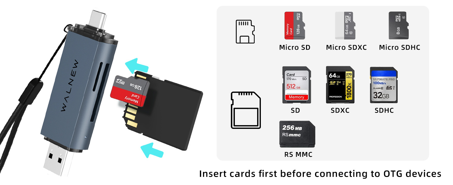 TF SD card reader USB C