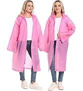 Rain Ponchos for Adults Reusable - Borogo 2Pcs Raincoats Emergency Survival with Hoods and Sleeve...