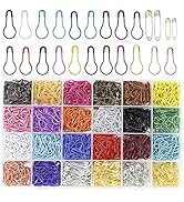 1200 Pcs 22 Colors Metal Safety Pins,Bulb Gourd Pins Pear Shaped Pins for Knitting Stitch Markers...