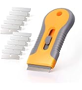 EHDIS Car Sticker Remover Glass Cooktop Razor Scraper with 10pcs Replace Blades for Label,Glue,Pa...