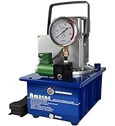 AMZCNC Electric Hydraulic Pump Power Pack Unit 2 Stage Double Acting 110v 10k psi (10000Psi One Way)