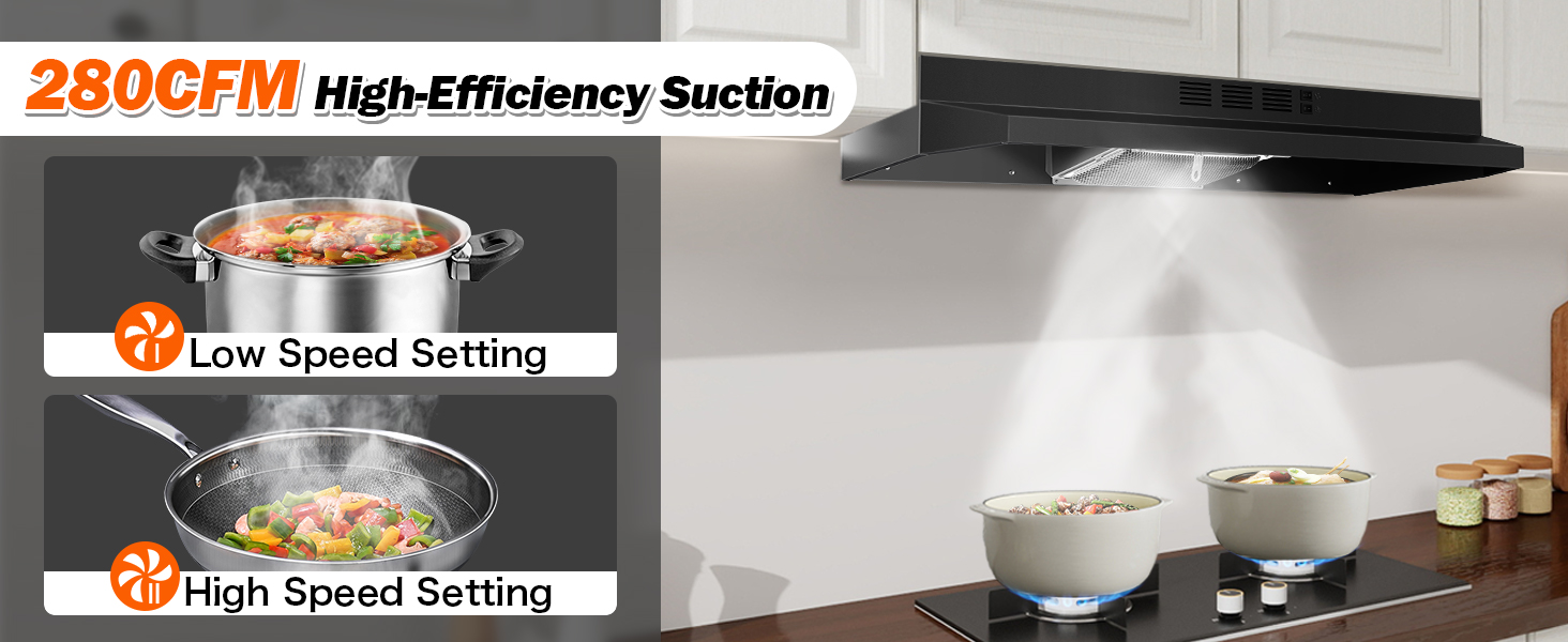 30 inch Range hood with 280 CFM