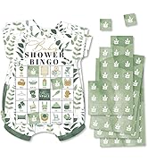Big Dot of Happiness Boho Botanical Baby Shower Bingo Game - 18 Picture Bingo Cards with Markers,...