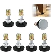 8 Pack M6 x 20mm Furniture Levelers, Adjustable Leveling Feet with PTFE Bottom, Heavy Duty Thread...