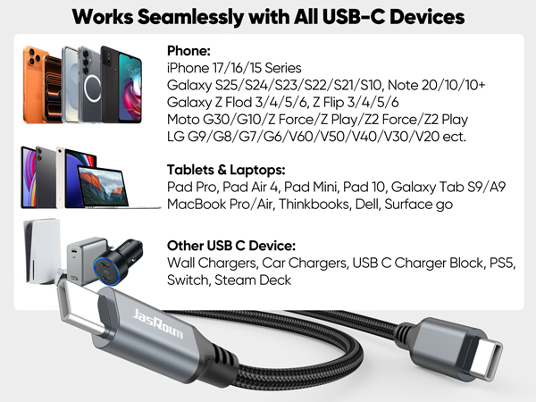 usb c cable 15 ft