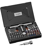 74 in 1 Magnetic Ratchet Screwdriver Set - T Handle Ratchet Screwdriver with S2 Steel Bits, Detac...