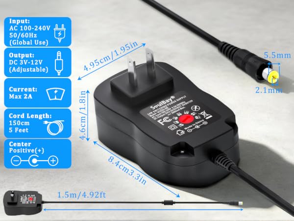 ac adapter AC 100-240V to DC 3V to 12V power suplpy