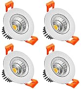LightingWill 2inch LED Dimmable Downlight, 3W COB Recessed Ceiling Light, Natural White 4000K-450...