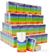 KBTYUDD 40 Pack Pocket Tissues Travel Packs Bulk 400 Sheet Mini Pocket Tissues Travel Size Bulk 3...