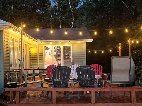 outdoor cafe lights