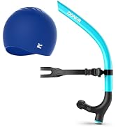ZIONOR Swim Snorkel for Lap Swimming with Swim Cap, Snorkeling Gear for Adults, Swimming Training...